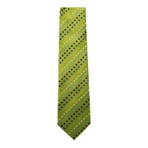 Scott Allan Geometric Pattern Green 100% Microfiber Necktie